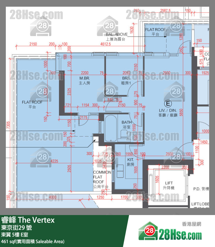 The Vertex, Flat E, 5/F, East Wing FloorPlan