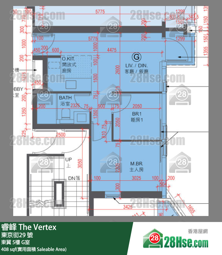 睿峰 東翼 5樓 G室 平面圖