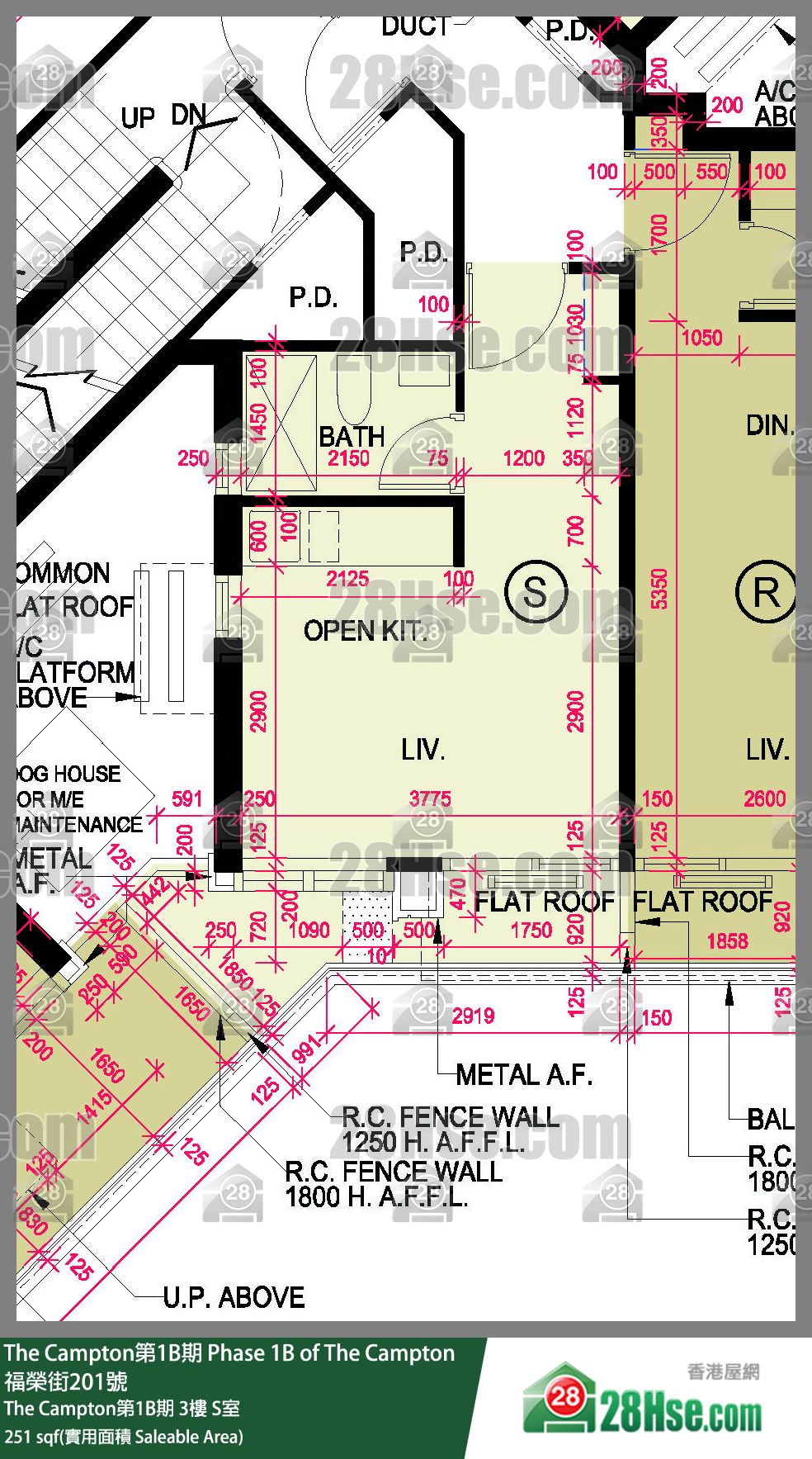 The Campton 1B期 The Campton第1B期 3樓 S室 平面圖
