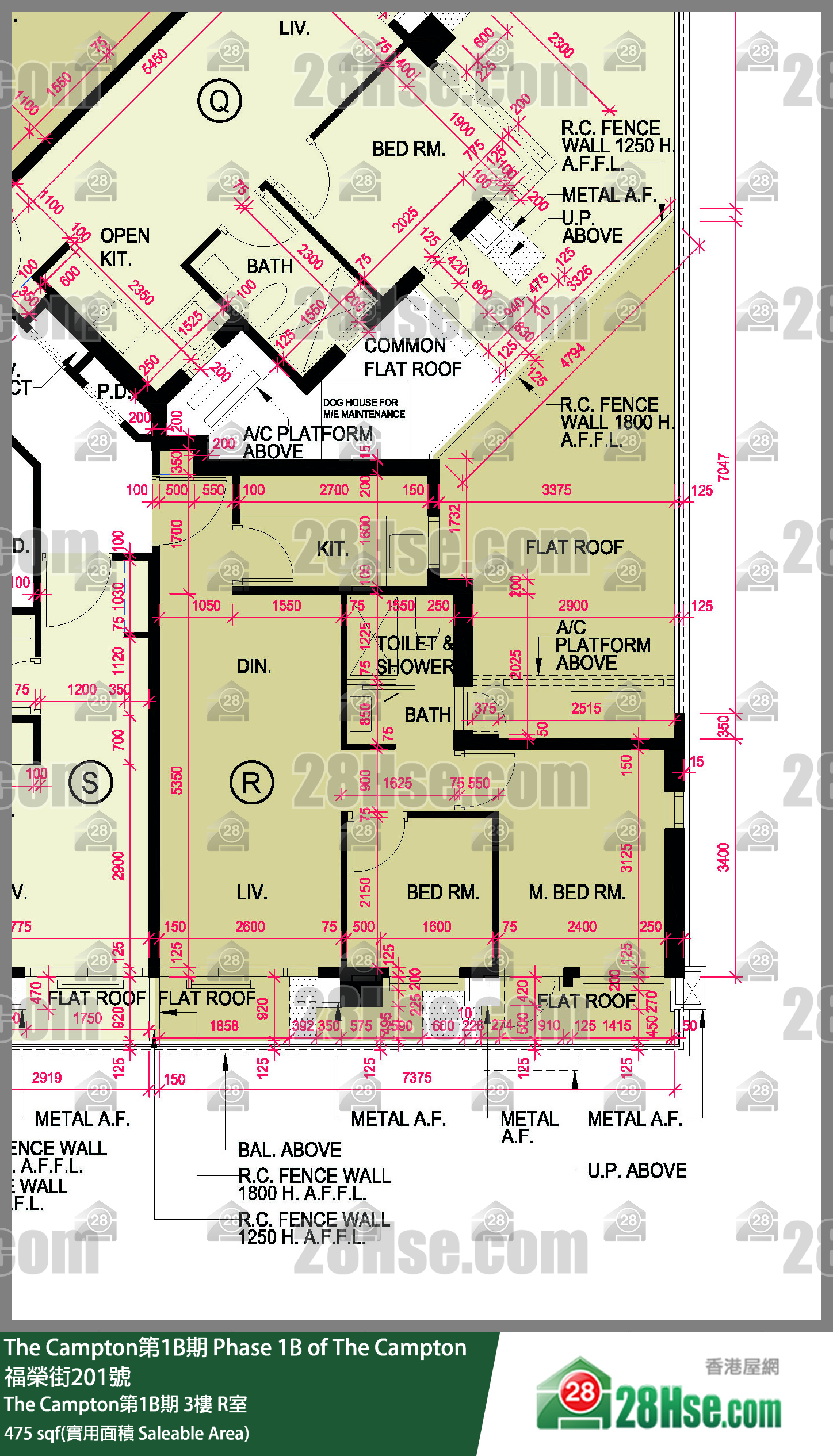 The Campton 1B期 The Campton第1B期 3樓 R室 平面圖