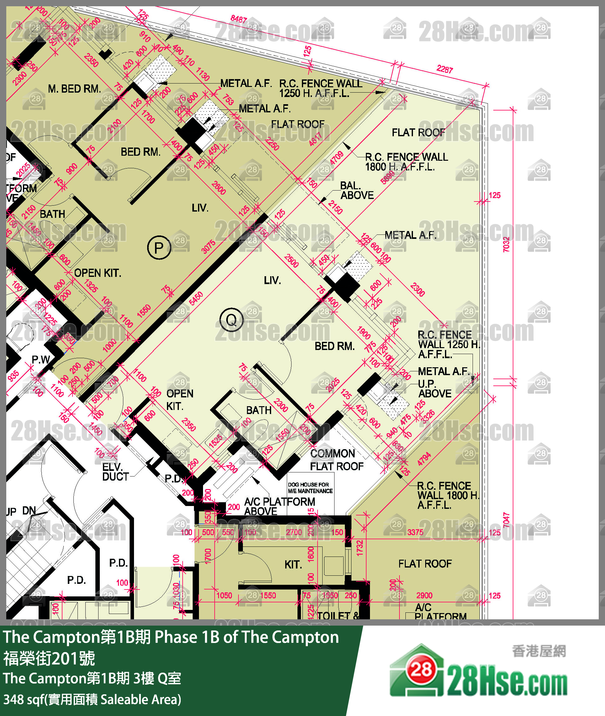 The Campton 1B期 The Campton第1B期 3樓 Q室 平面圖