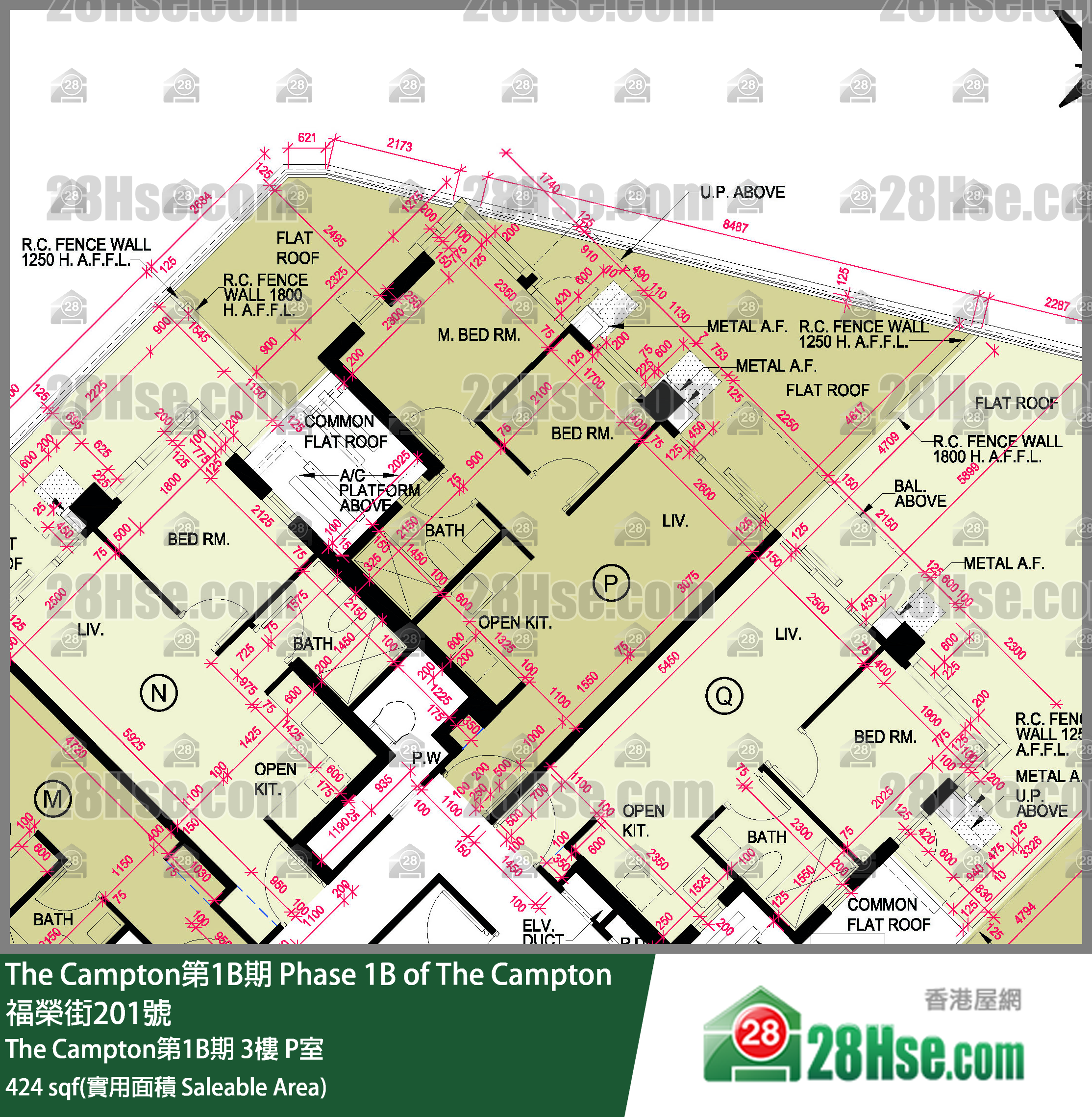 The Campton 1B期 The Campton第1B期 3樓 P室 平面圖