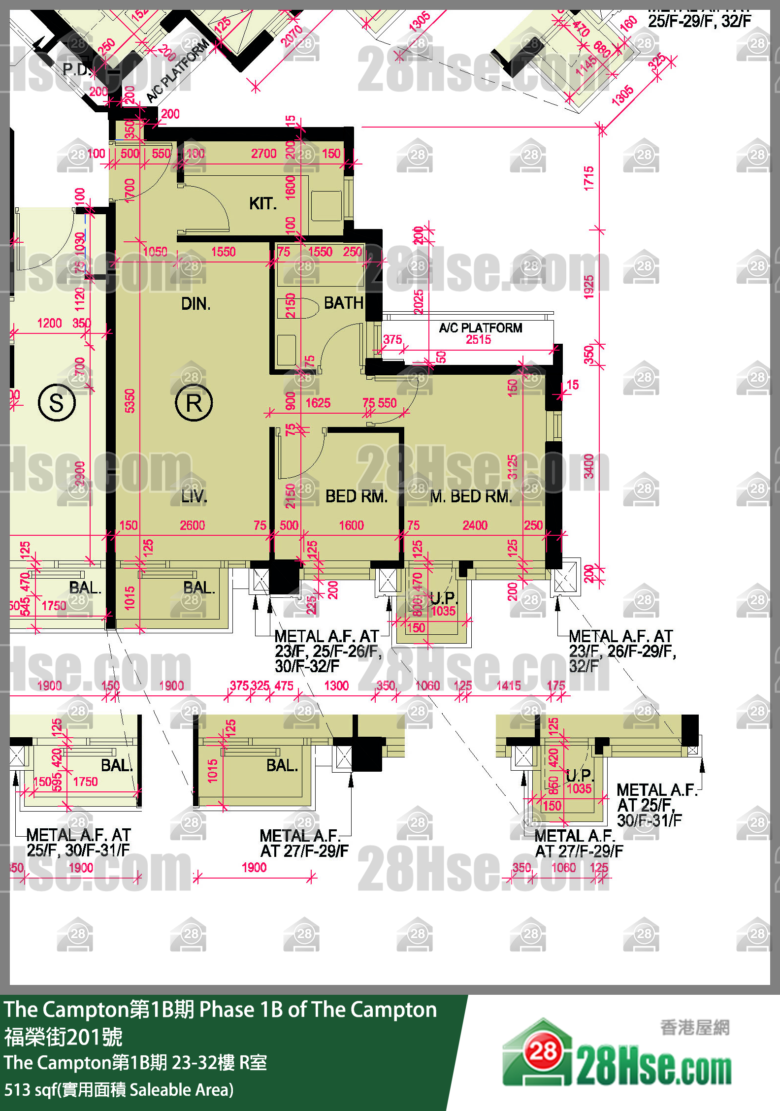 The Campton 1B期 The Campton第1B期 27樓 R室 平面圖