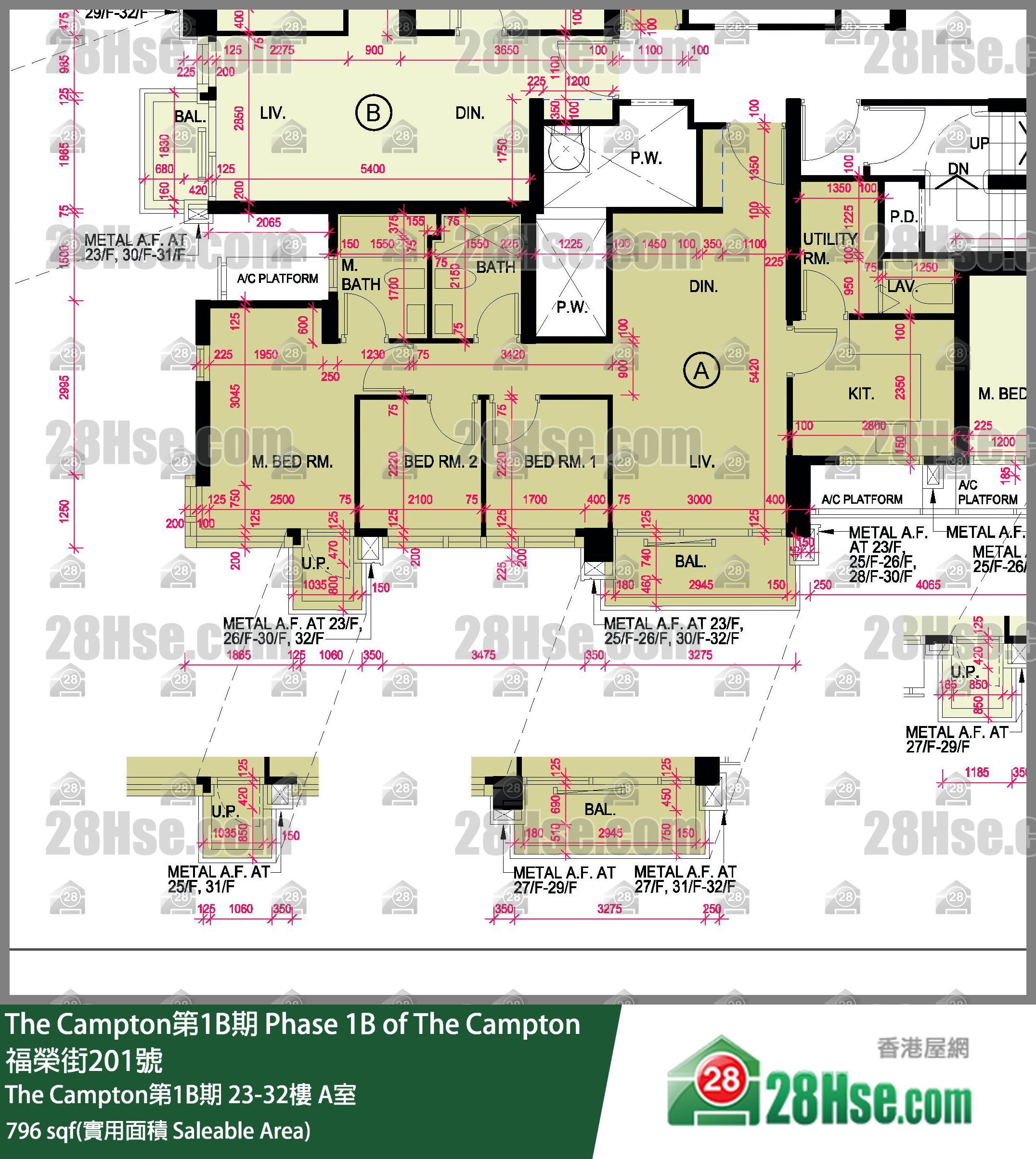 The Campton 1B期 The Campton第1B期 30樓 A室 平面圖
