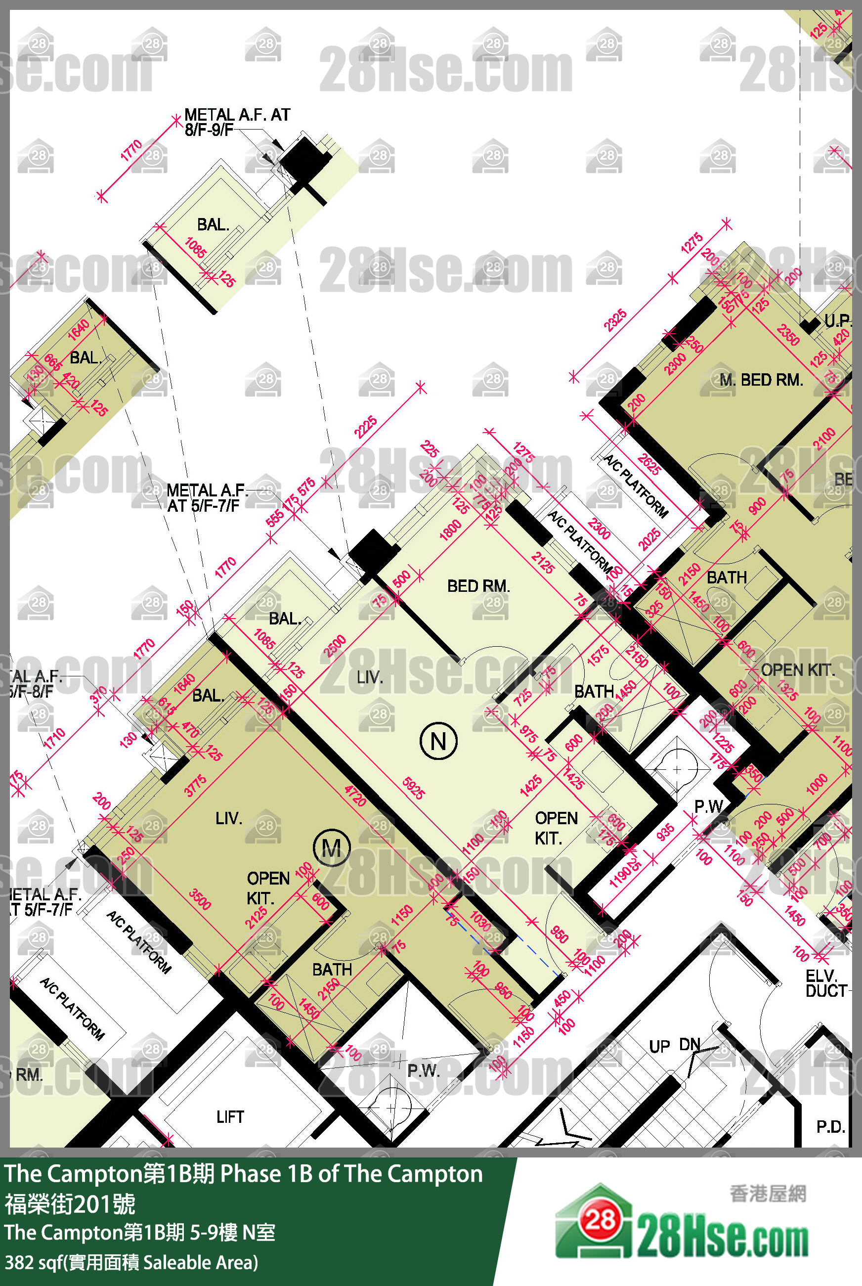 The Campton 1B期 The Campton第1B期 6樓 N室 平面圖
