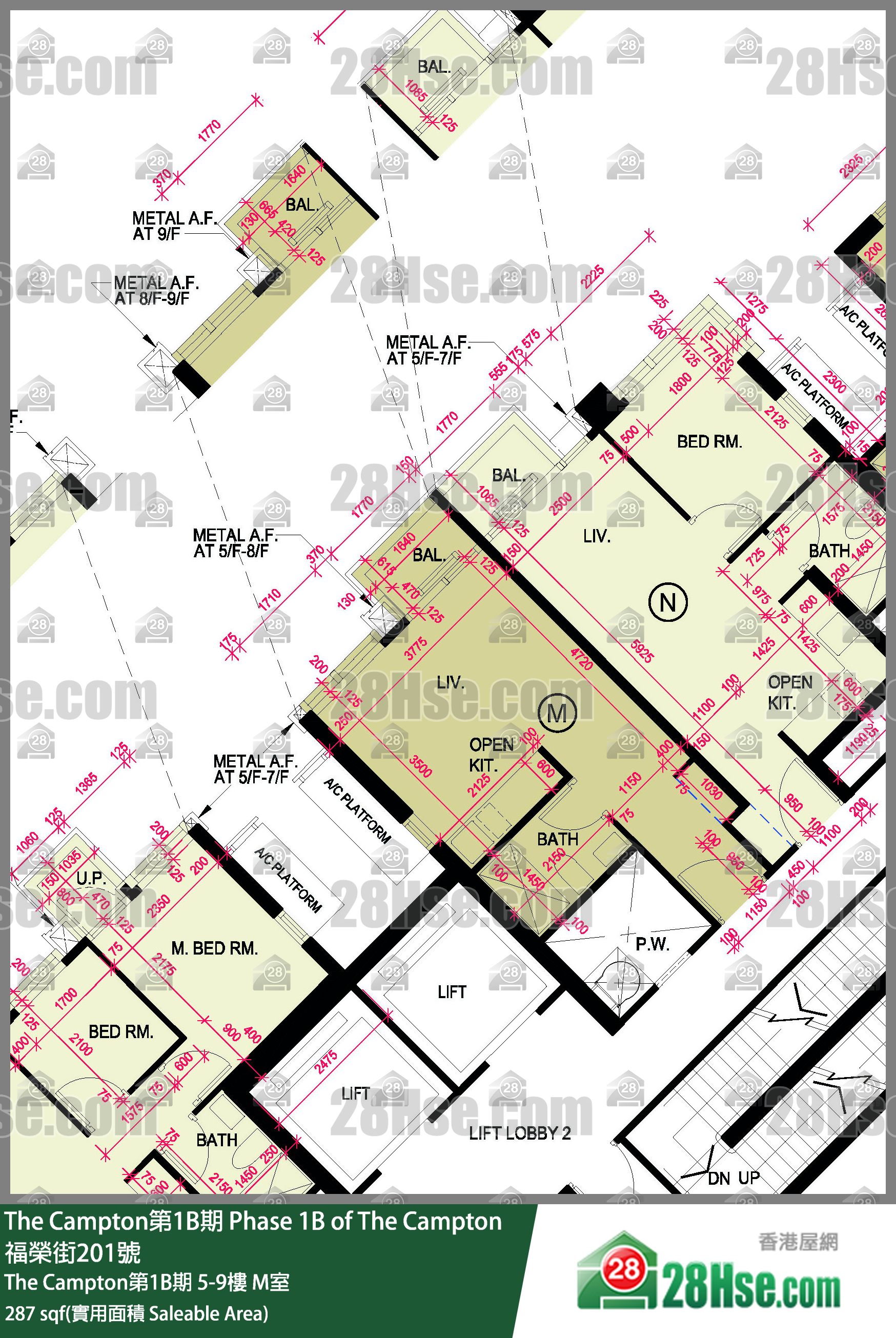 Phase 1B Of The Campton Unit FloorPlan (Provided by 28Hse)