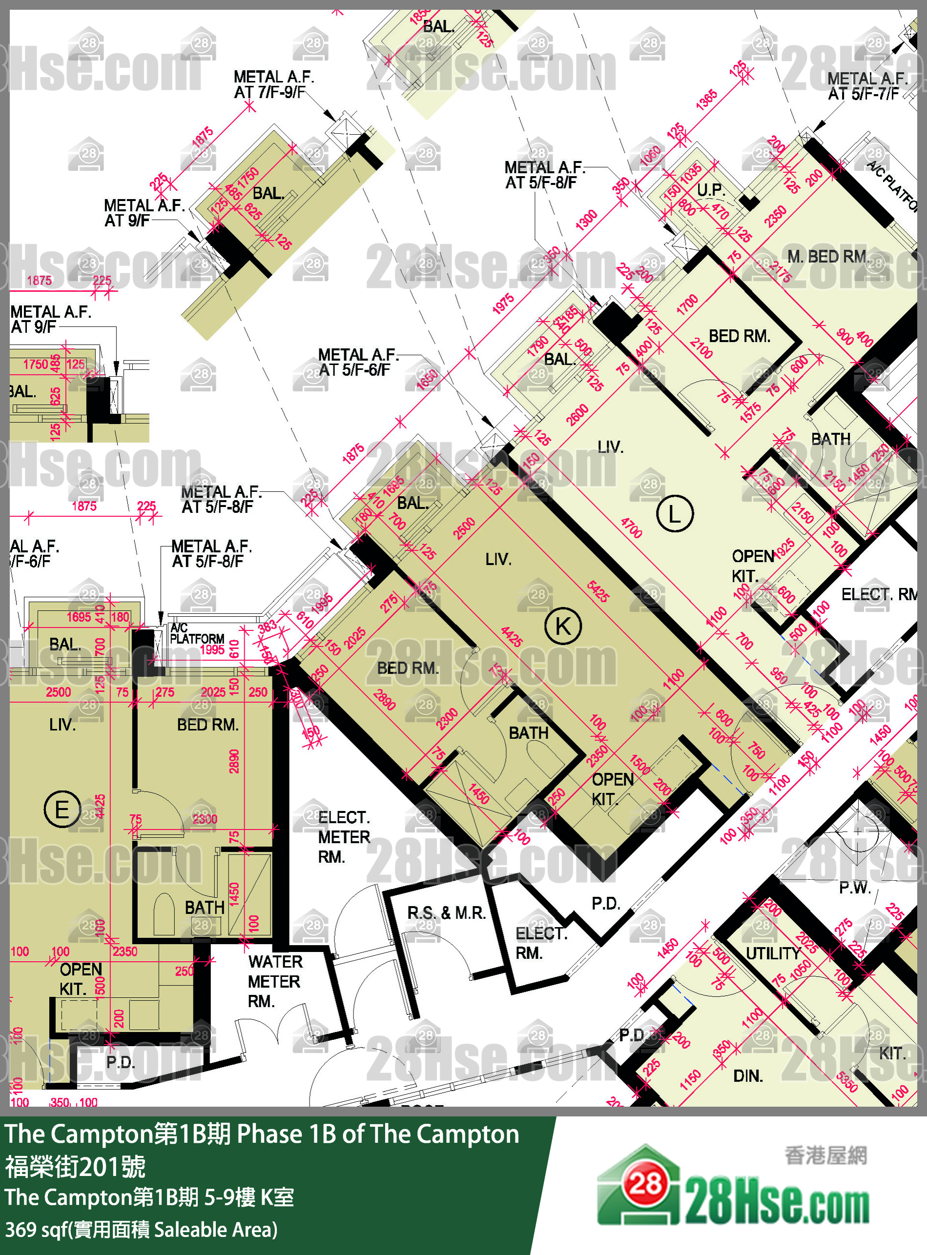 The Campton 1B期 The Campton第1B期 7樓 K室 平面圖