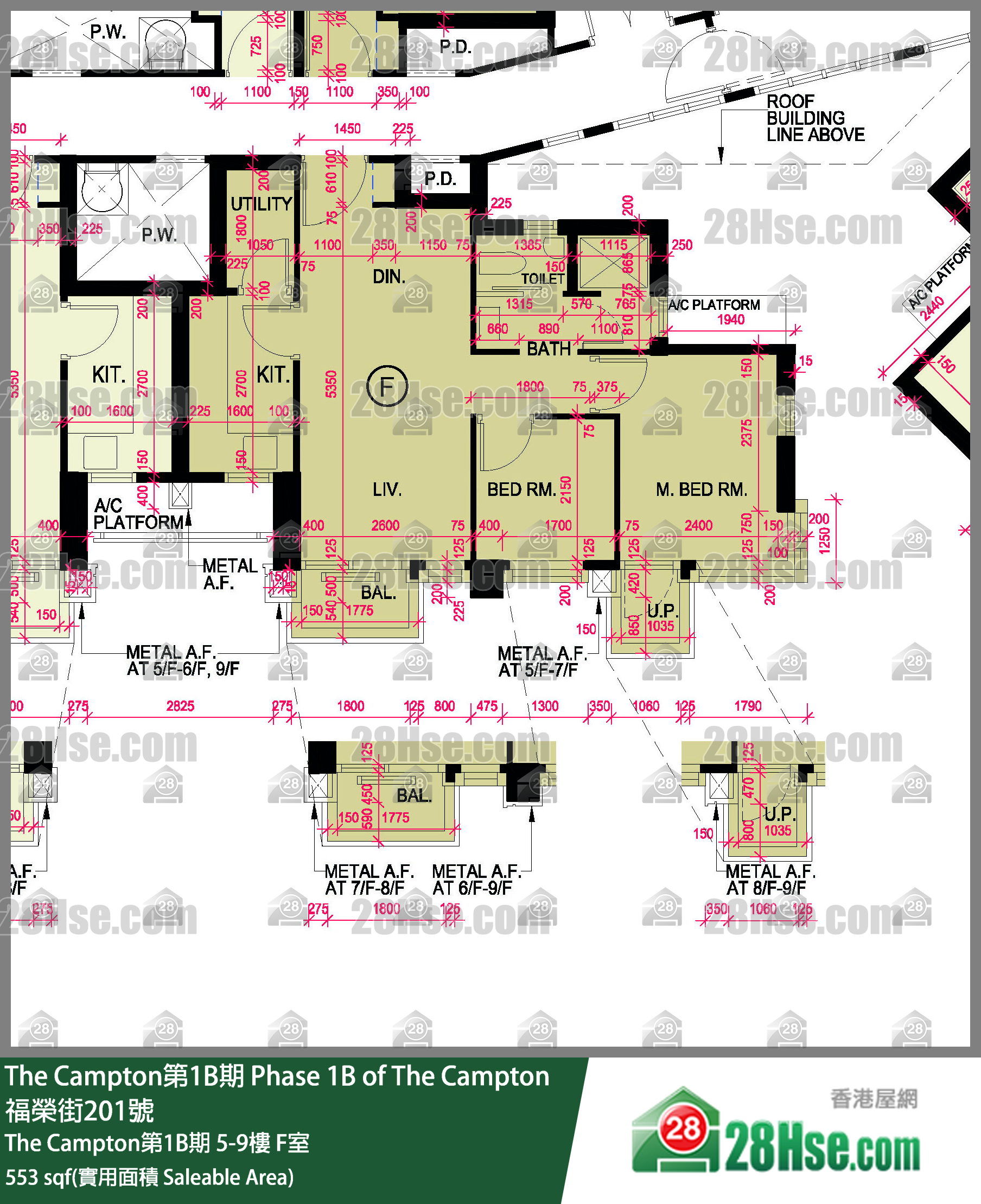 The Campton 1B期 The Campton第1B期7樓 F室 平面圖