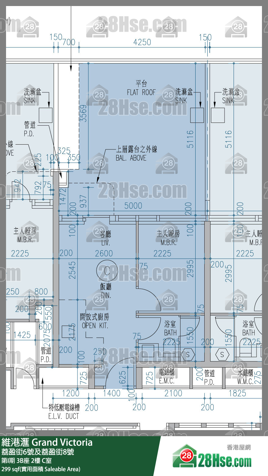 維港滙I 第I期 3B座 2樓 C室 平面圖
