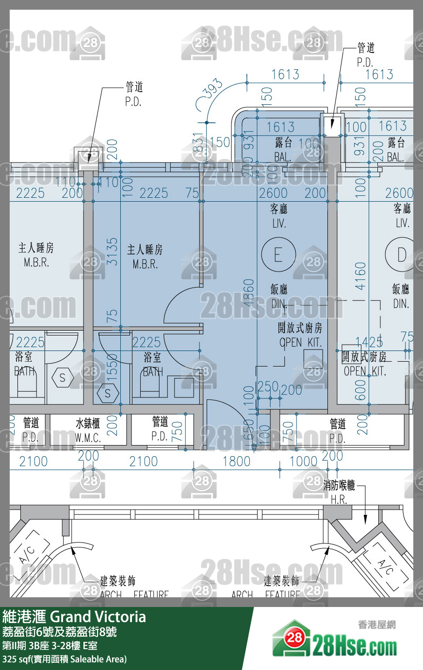 维港滙 单位平面图(由 28Hse 提供)