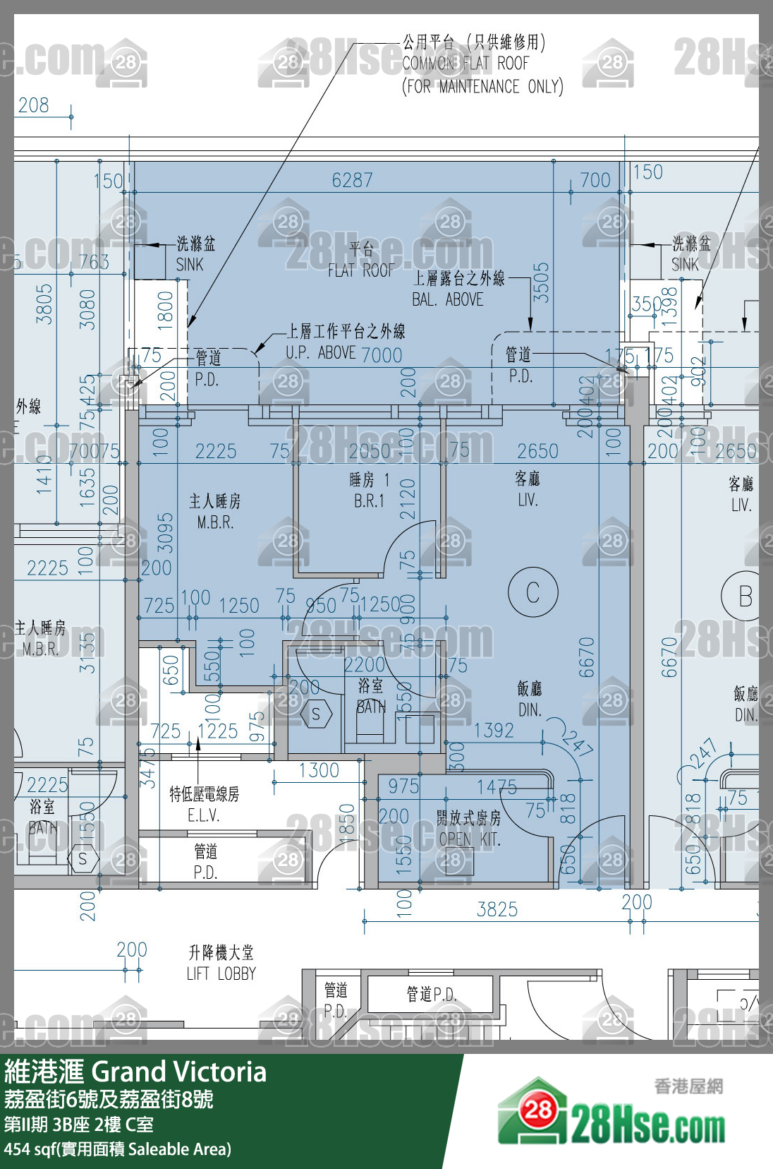 維港滙I 第II期 3B座 2樓 C室 平面圖