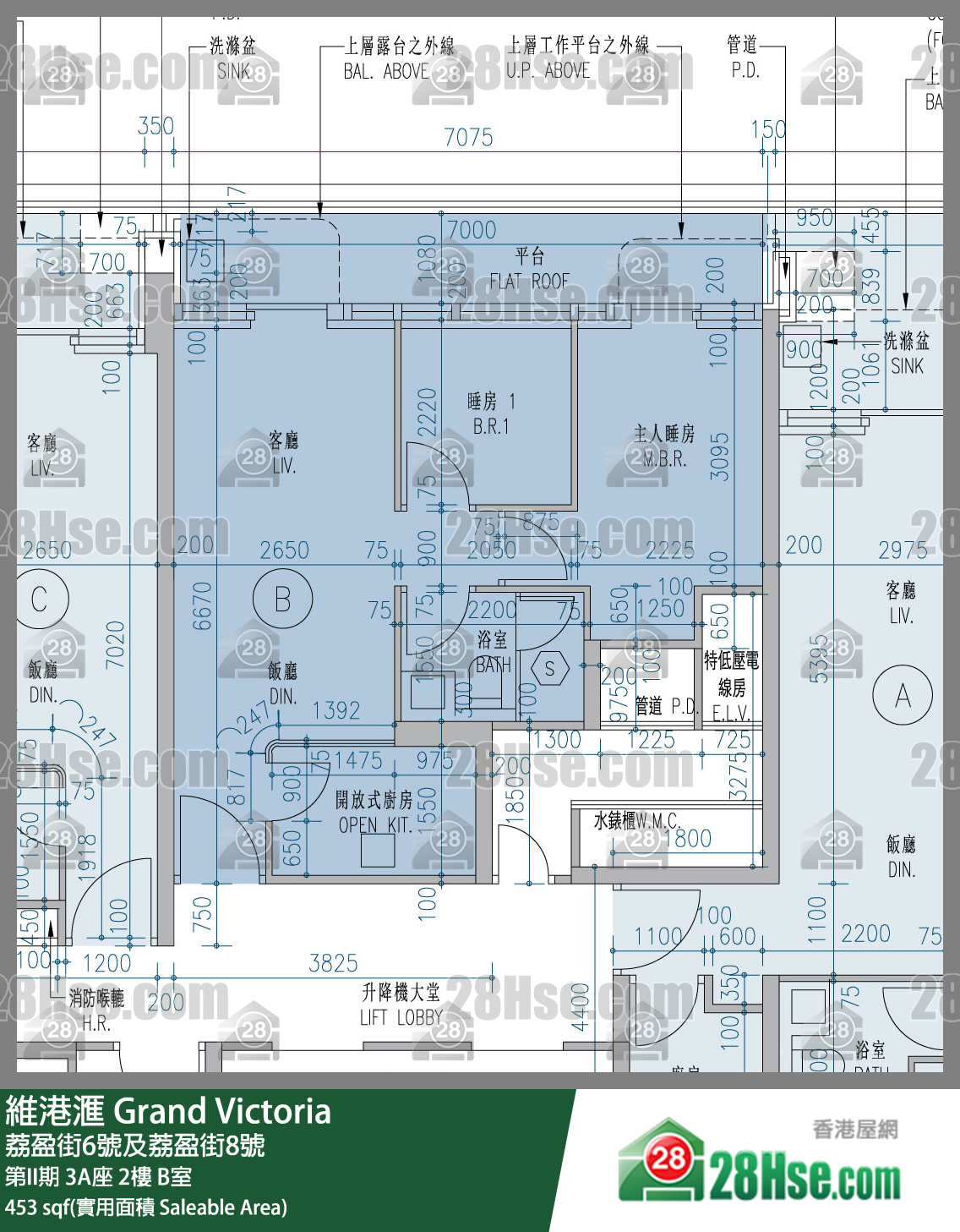 維港滙I 第II期 3A座 2樓 B室 平面圖