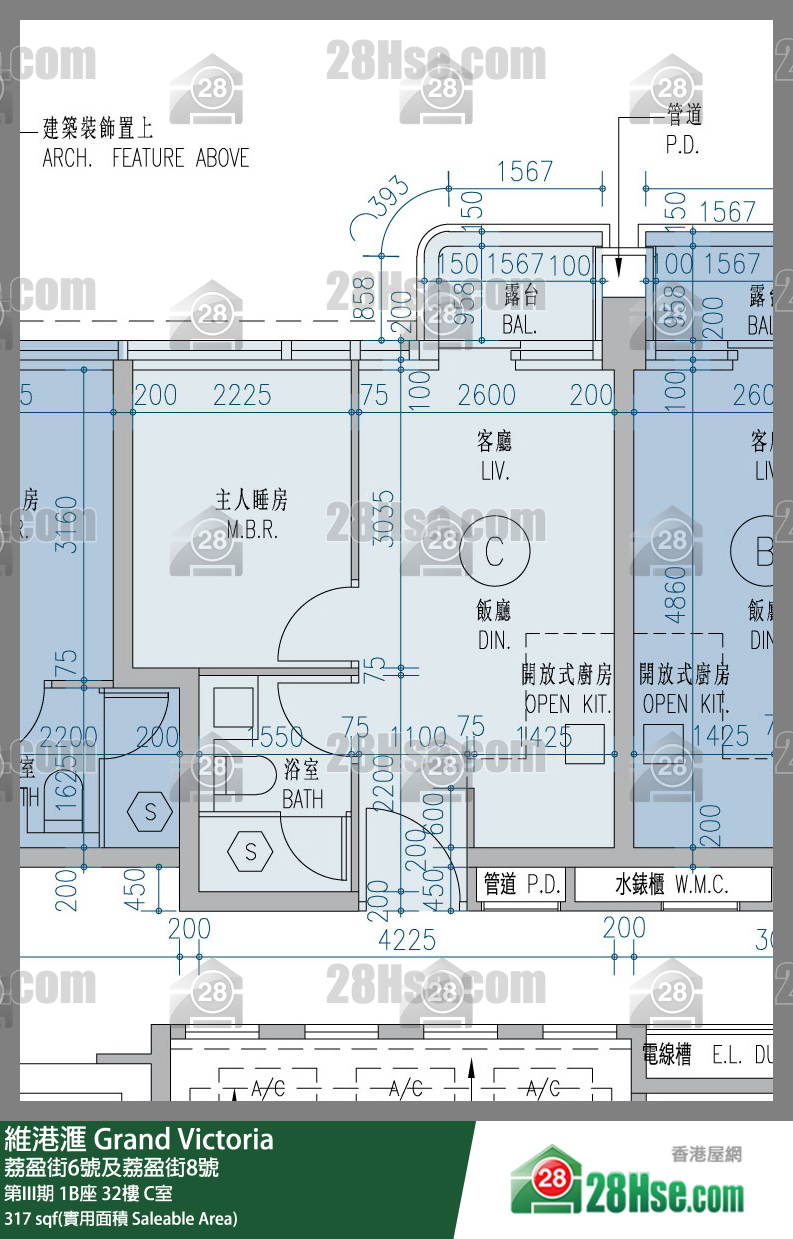 維港滙I 第III期 1B座 32樓 C室 平面圖
