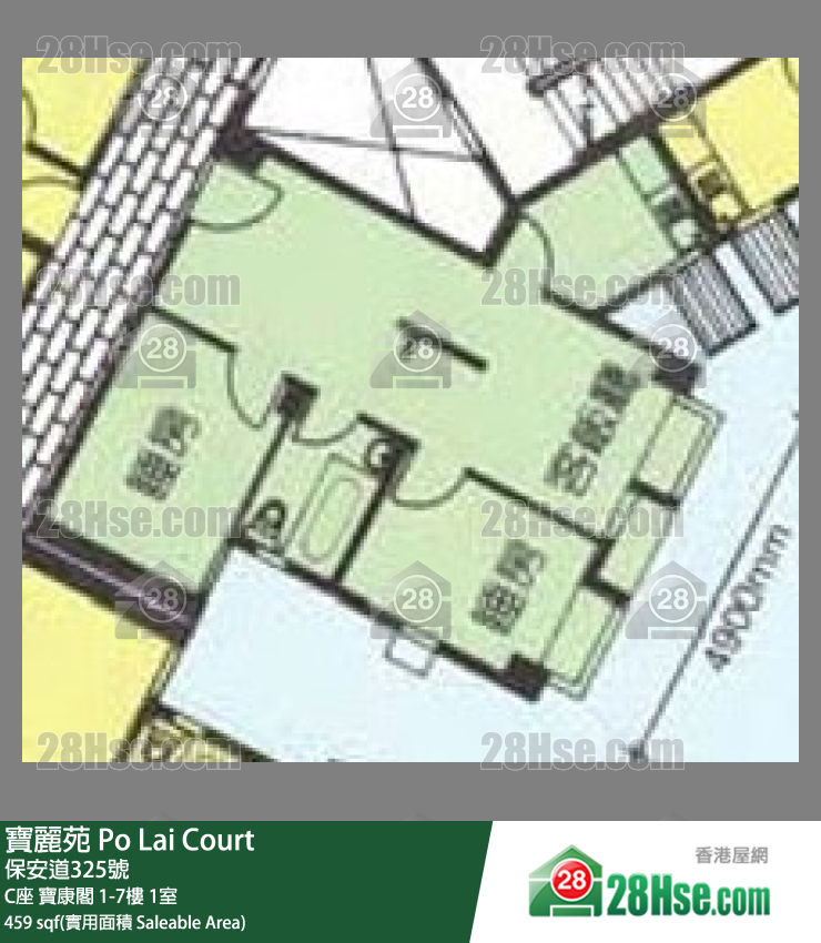 寶麗苑 C座 寶康閣 2樓 1室 平面圖
