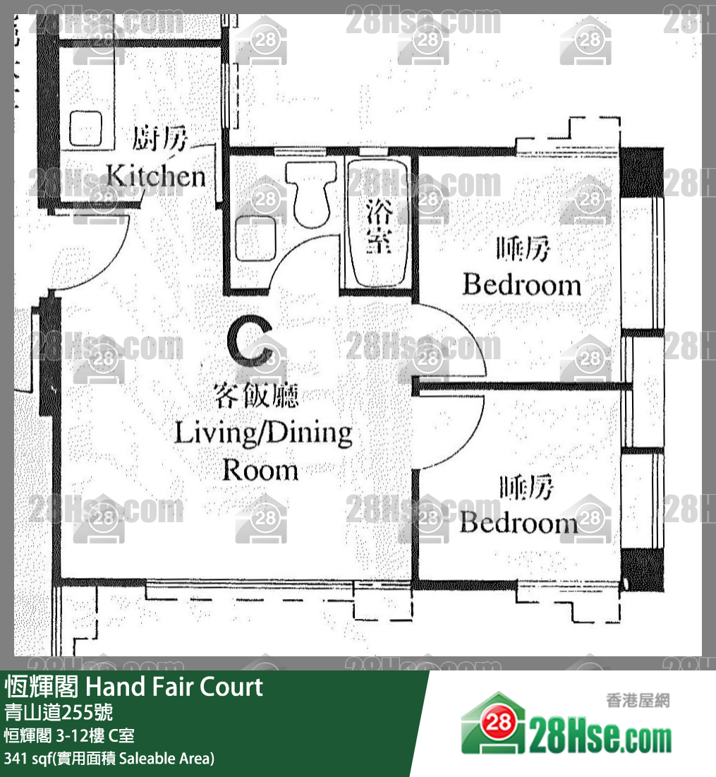 恒辉阁 恒辉阁10楼 C室 平面图
