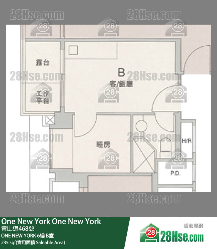 One New York ONE NEW YORK6楼 B室 平面图