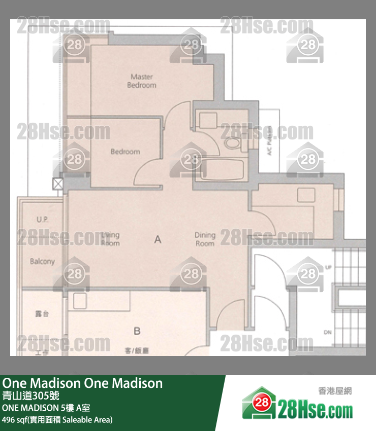 One Madison ONE MADISON5楼 A室 平面图