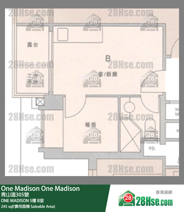 One Madison ONE MADISON 5楼 B室 平面图