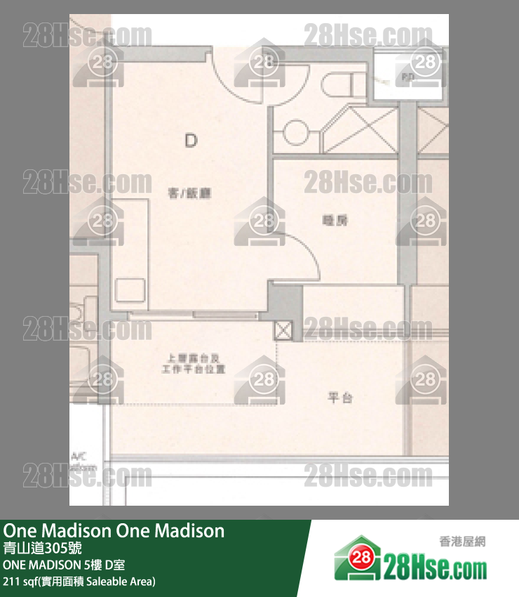 One Madison ONE MADISON 5楼 D室 平面图