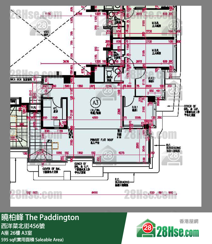 曉柏峰 A座26樓 A3室 平面圖