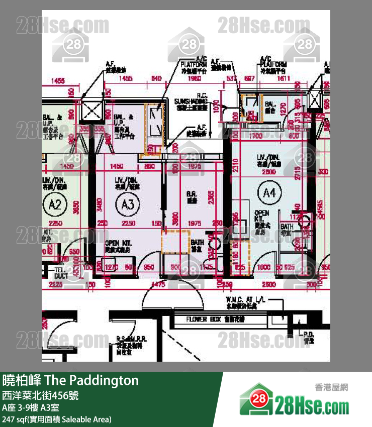 晓柏峰 单位平面图(由 28Hse 提供)