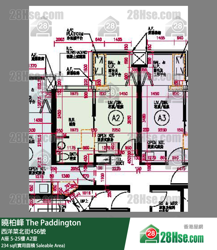 晓柏峰 单位平面图(由 28Hse 提供)