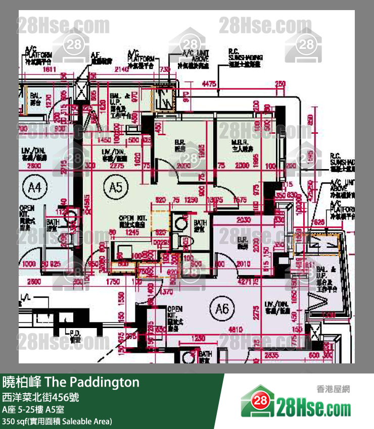 曉柏峰 A座22樓 A5室 平面圖