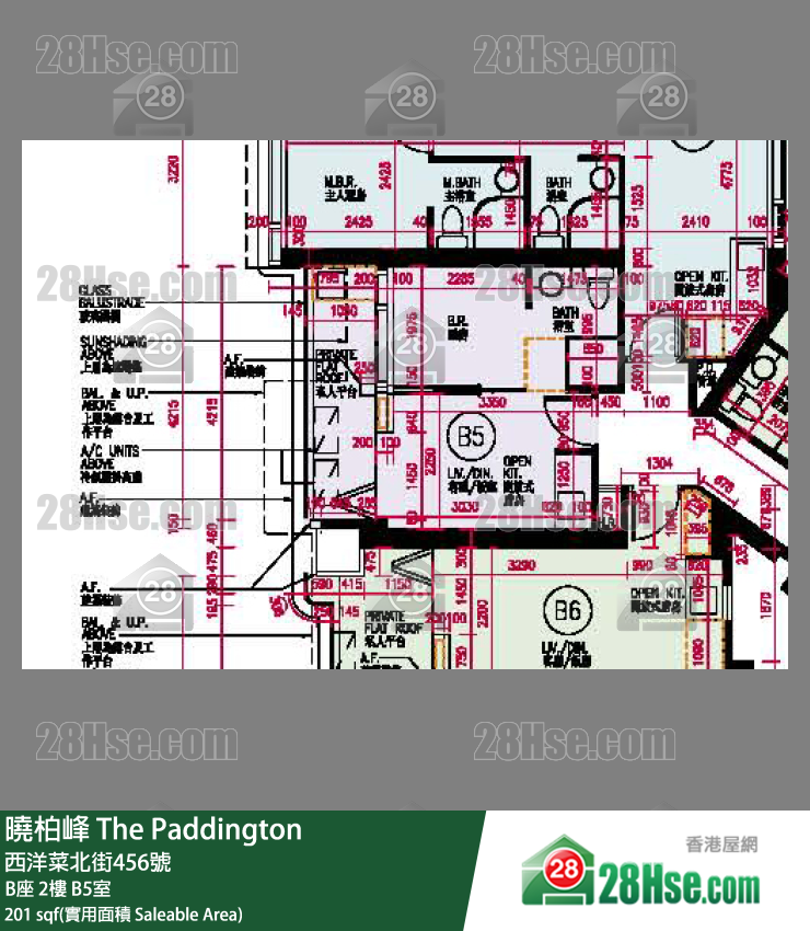 曉柏峰 B座2樓 B5室 平面圖