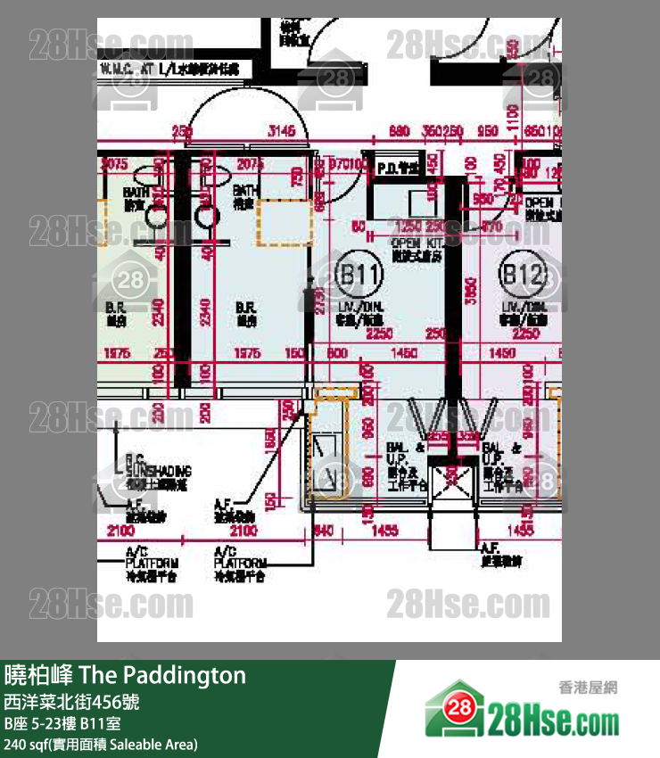 晓柏峰 单位平面图(由 28Hse 提供)