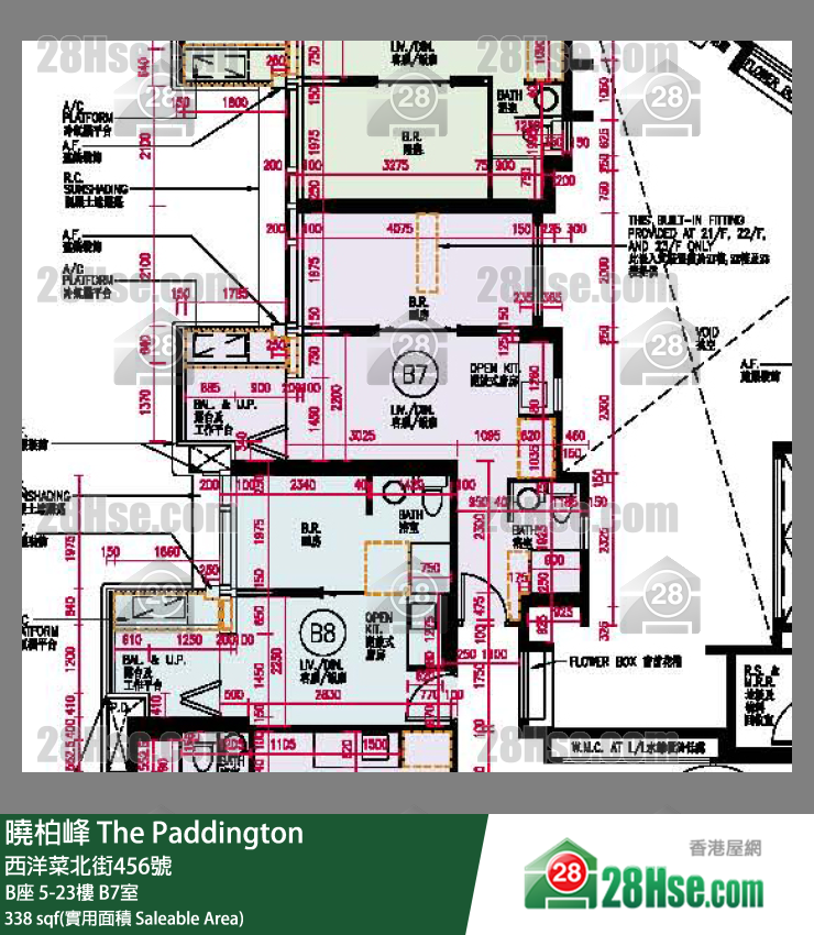 晓柏峰 单位平面图(由 28Hse 提供)