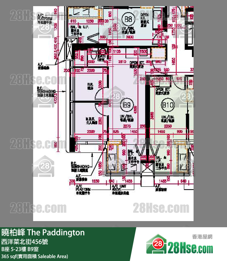 晓柏峰 单位平面图(由 28Hse 提供)