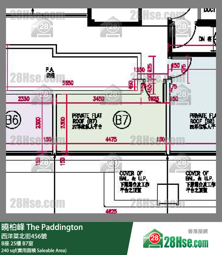 曉柏峰 B座25樓 B7室 平面圖