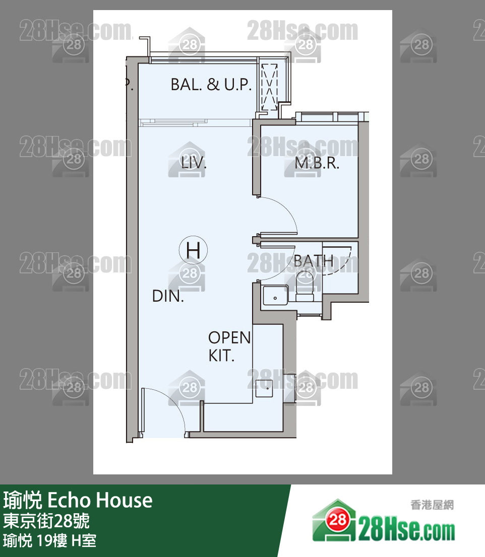 瑜悅 瑜悅 19樓 H室 平面圖