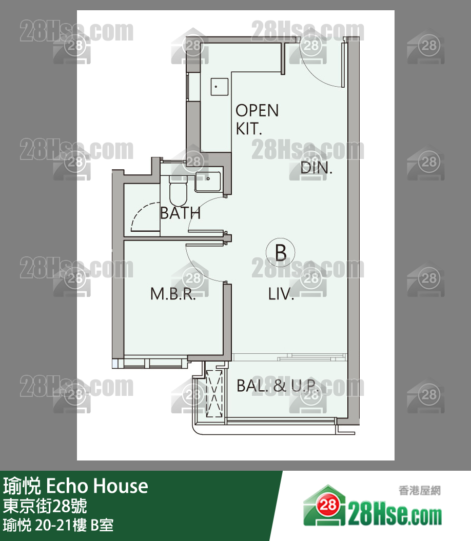 瑜悅 瑜悅 20樓 B室 平面圖