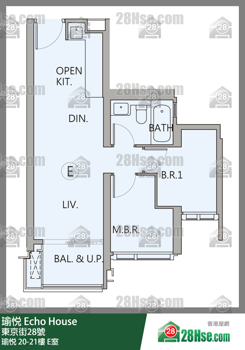 瑜悅 瑜悅 20樓 E室 平面圖