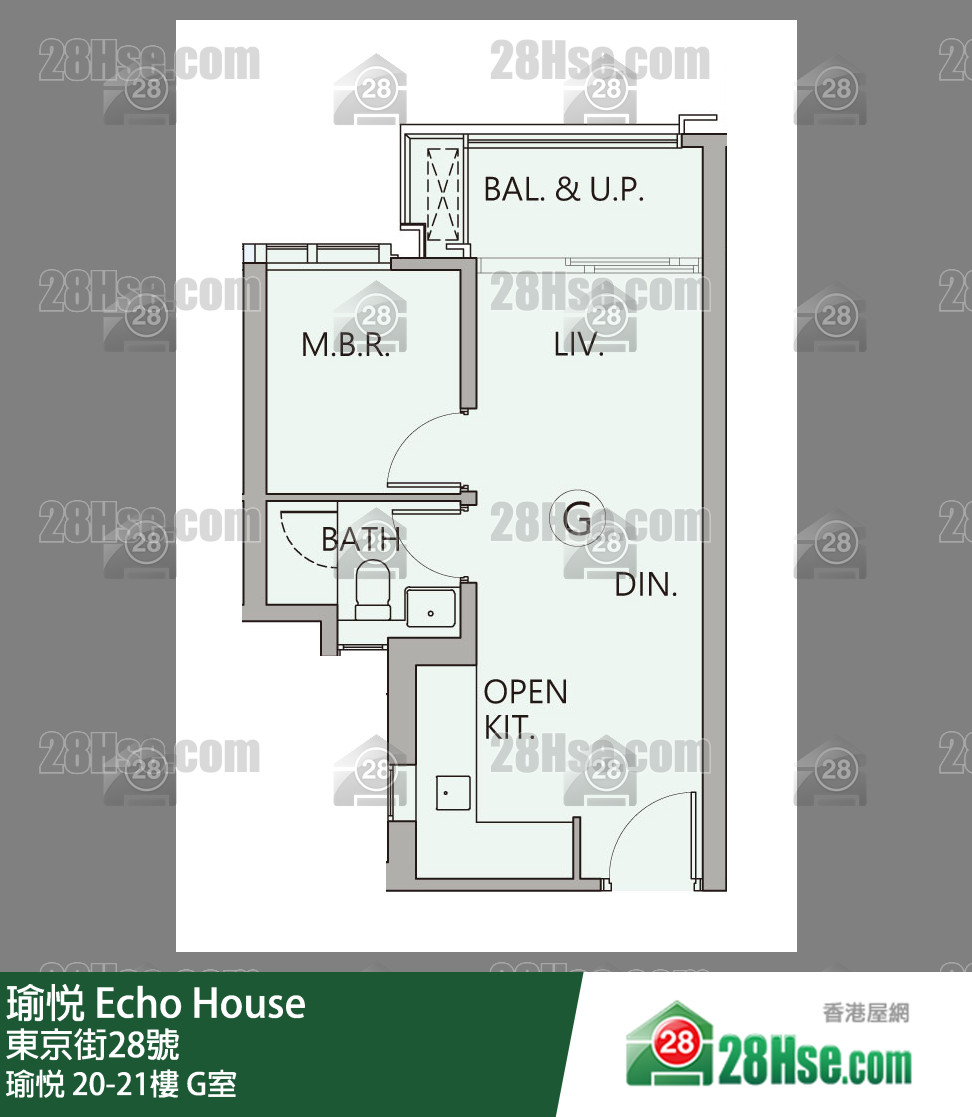 瑜悅 瑜悅 20樓 G室 平面圖