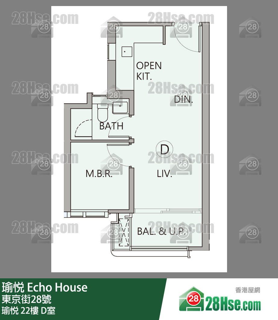 瑜悅 瑜悅 22樓 D室 平面圖