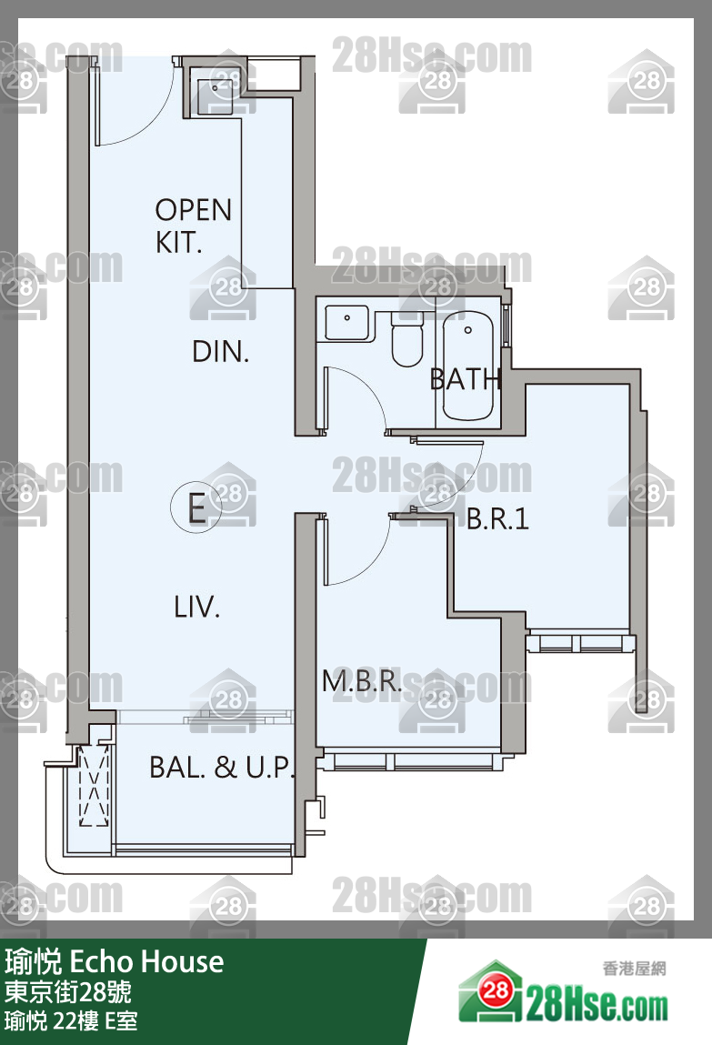 瑜悅 瑜悅 22樓 E室 平面圖