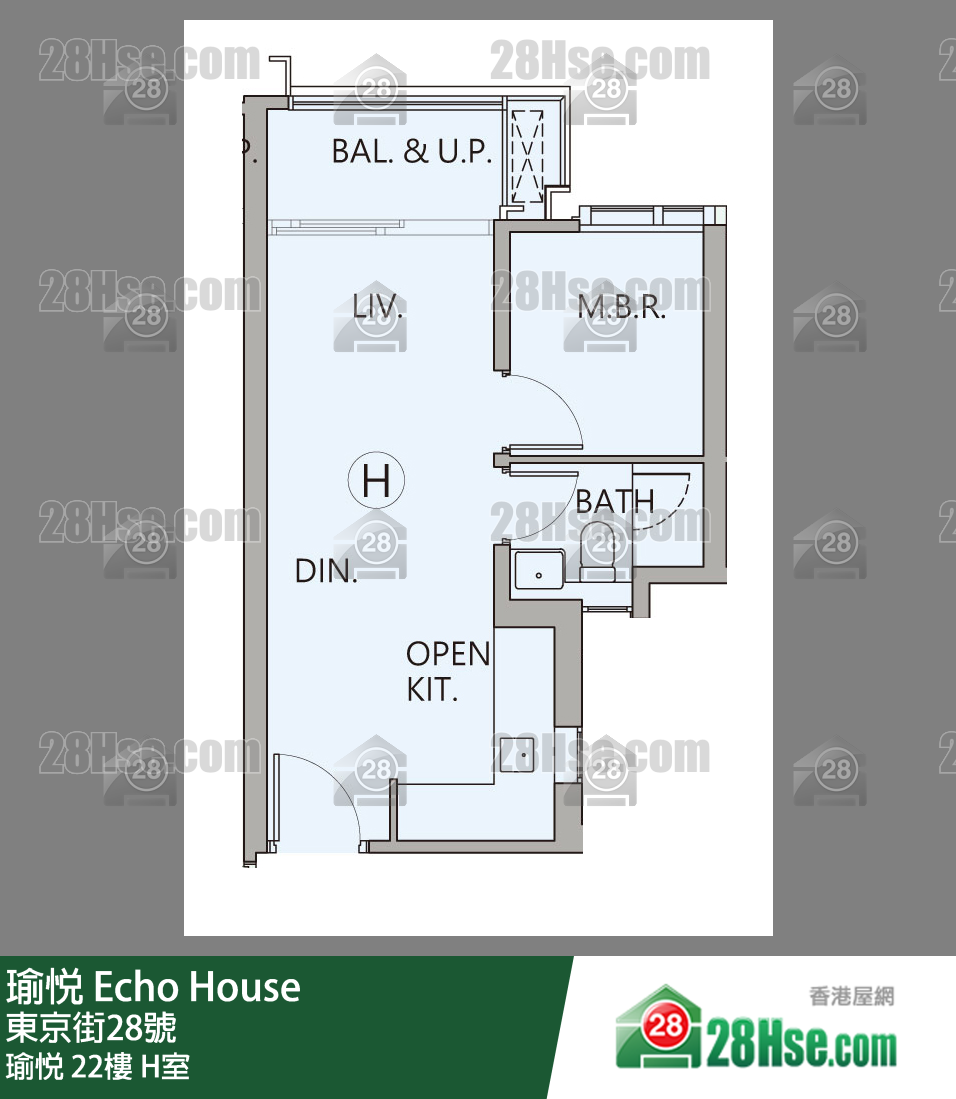 瑜悅 瑜悅 22樓 H室 平面圖