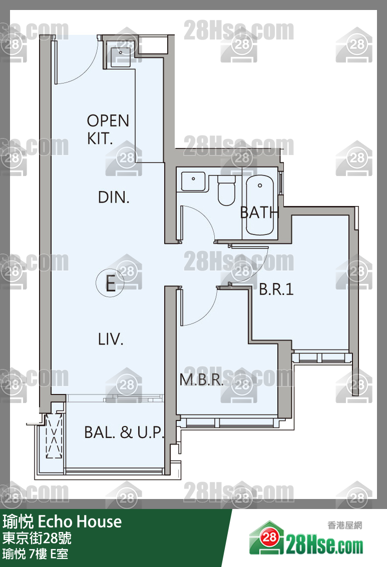 瑜悅 單位平面圖(由 28Hse 提供)