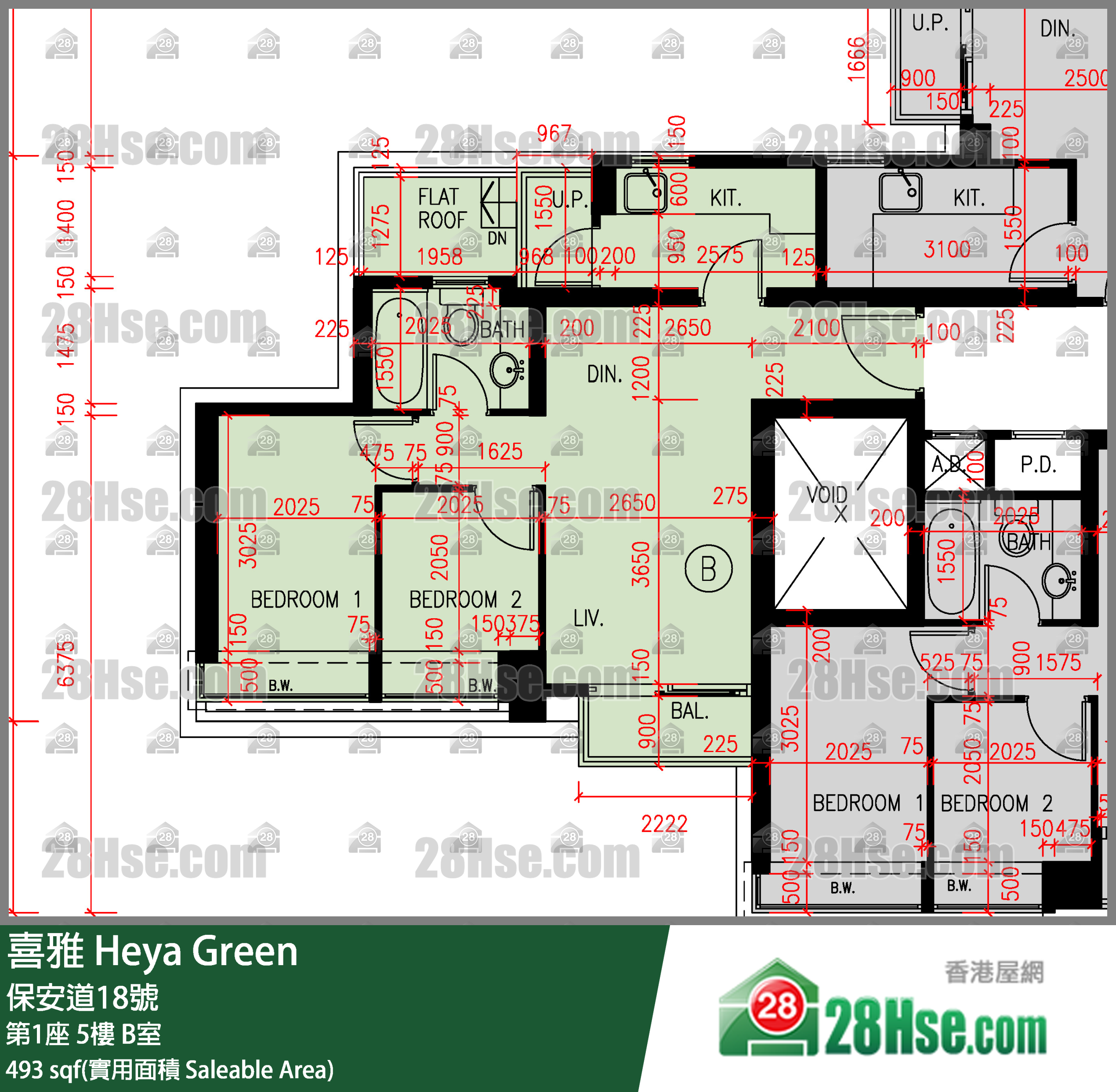 喜雅 第1座5樓 B室 平面圖