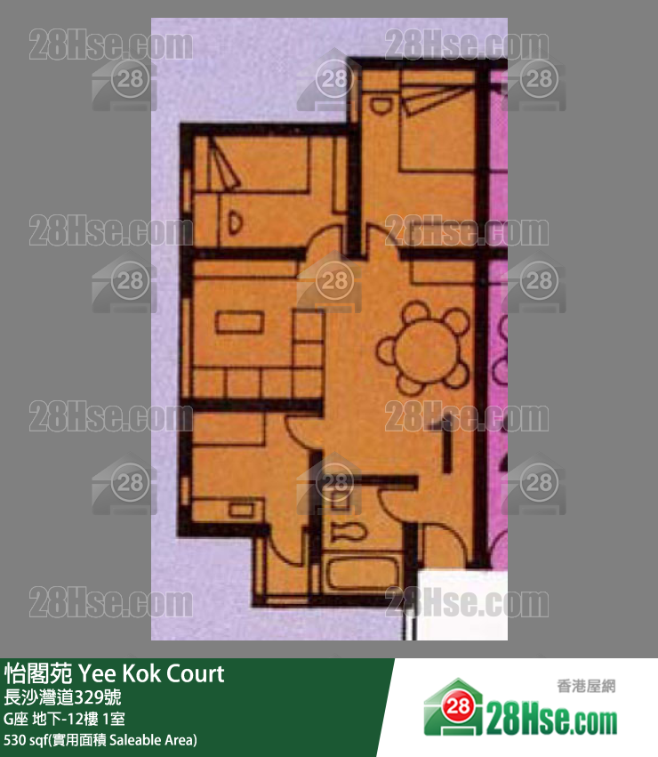 怡閣苑 G座地下 1室 平面圖