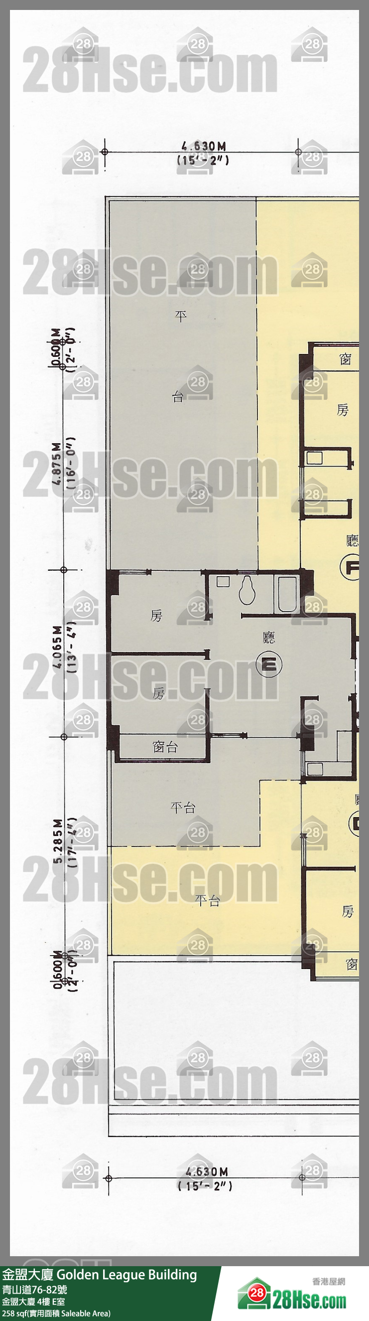金盟大厦 金盟大厦4楼 E室 平面图