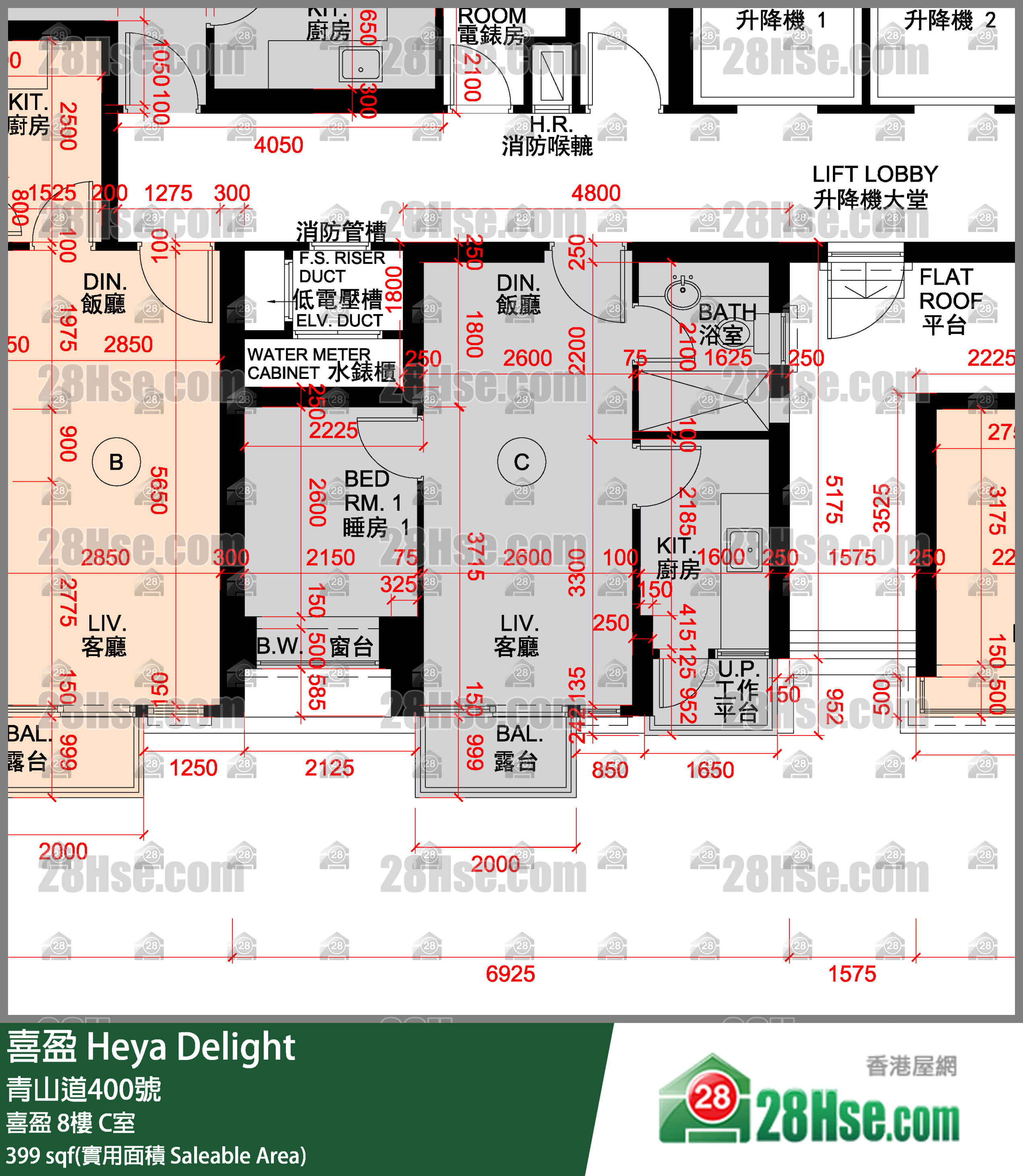 喜盈 喜盈 8楼 C室 平面图