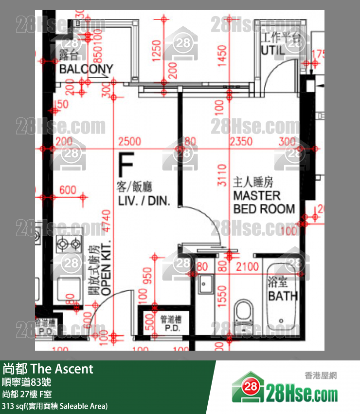 尚都 尚都27樓 F室 平面圖