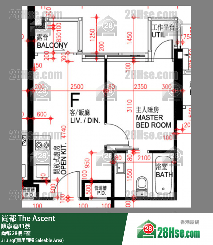 尚都 尚都28樓 F室 平面圖