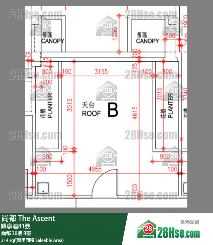 尚都 尚都 30樓 B室 平面圖
