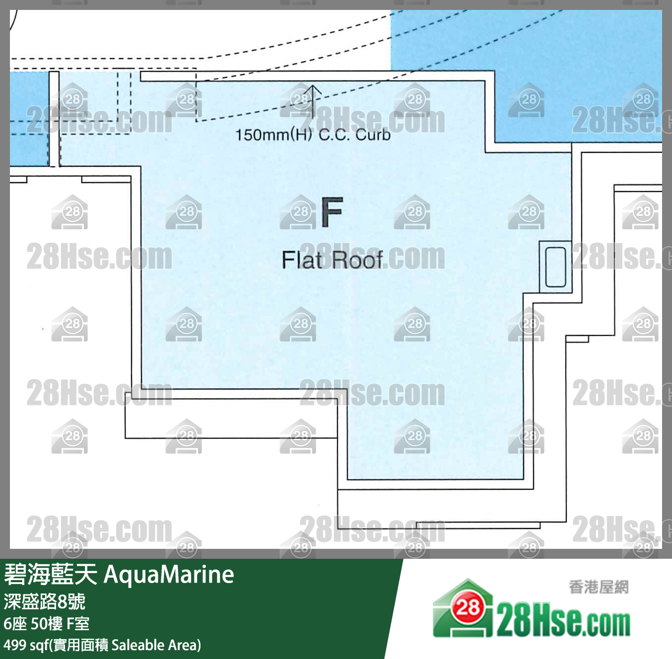 碧海蓝天 6座50楼 F室 平面图