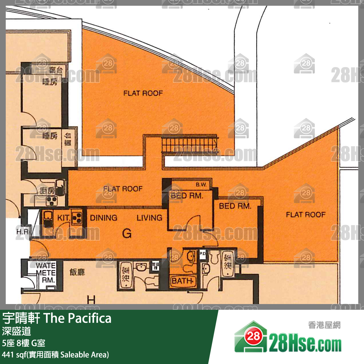 宇晴軒 5座8樓 G室 平面圖