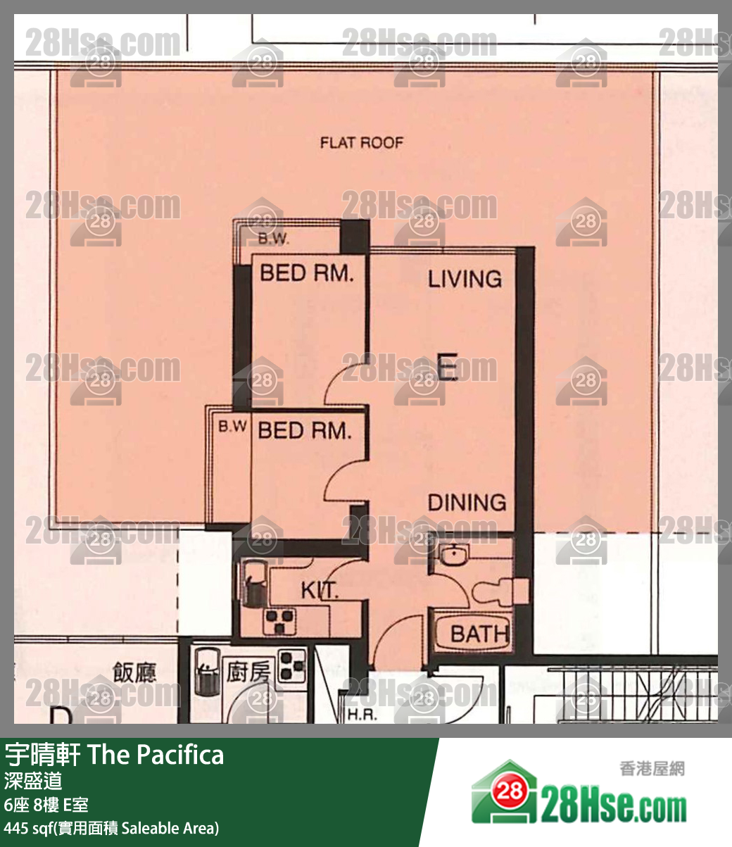 宇晴軒 6座8樓 E室 平面圖